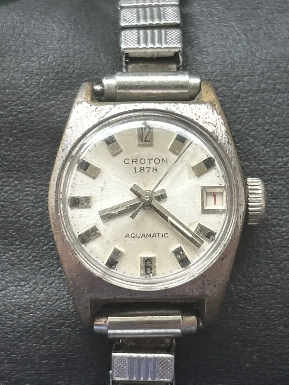 Vintage Croton Aquamatic 1878 Women’s Wind Watch WORKS